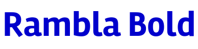 Rambla Bold 字体